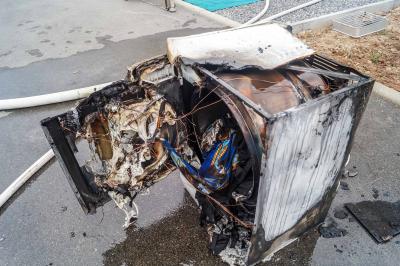 Grossbottwar: Brennender Waeschetrockner ruft die Feuerwehr auf den Plan